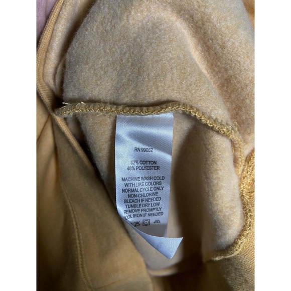 Techstyles Walker Minnesota Size L Women Yellow Soft Retro Hippie Hoodie Sweater - Picture 6 of 9